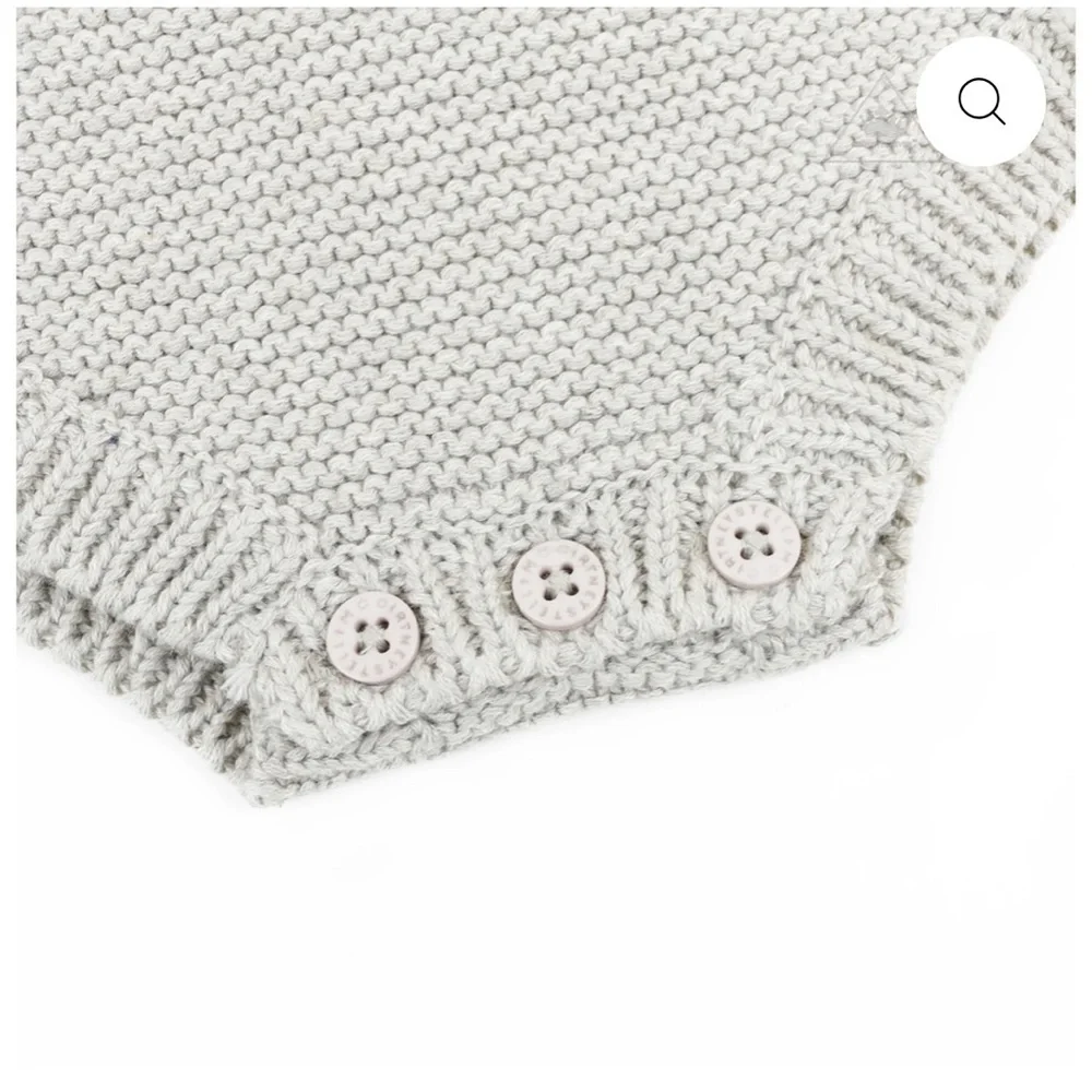 Stella McCartney Kids Gray and Brown Knit One Piece hedgehog cotton wool